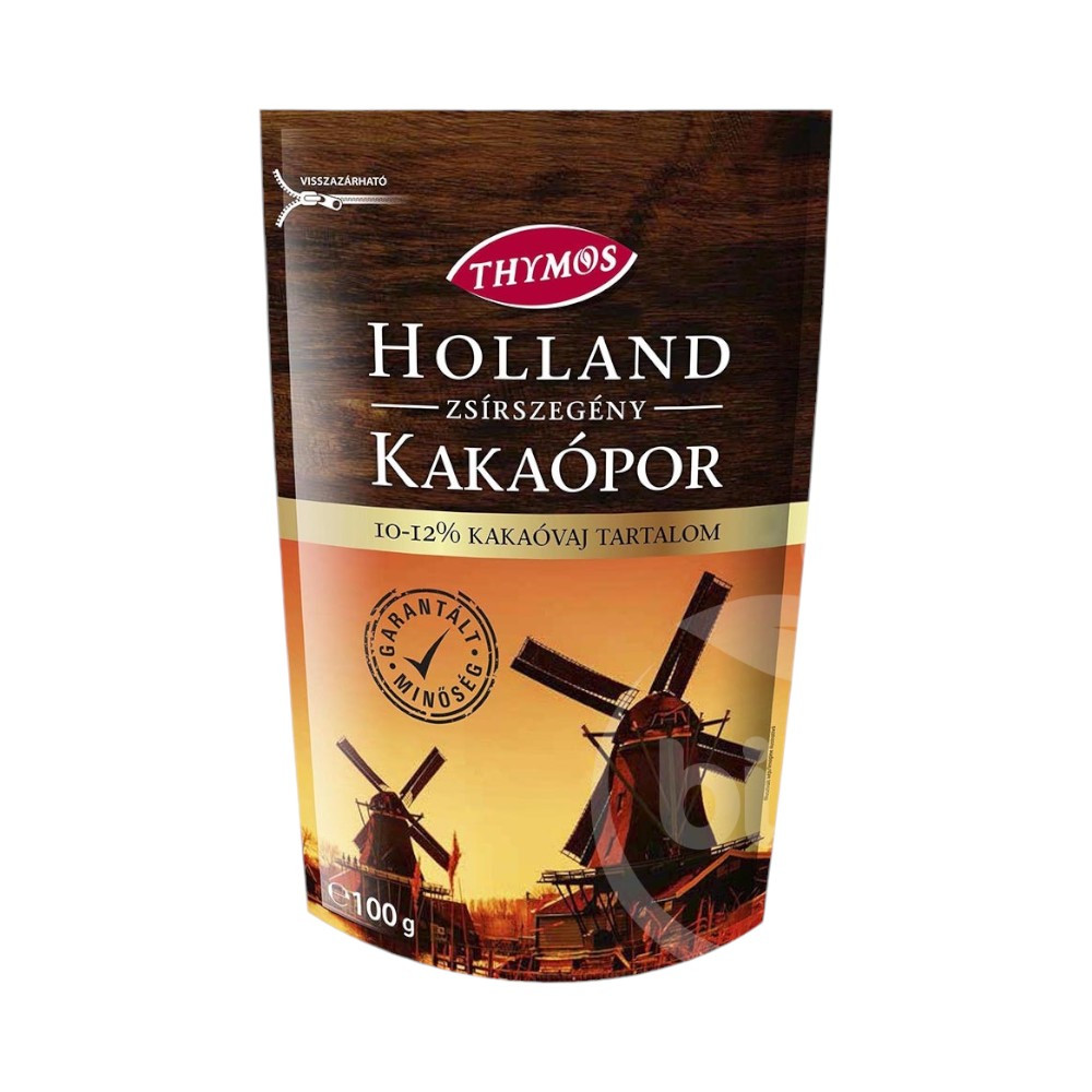 Holenderski kakao w proszku Thymos, niskotłuszczowy 10-12% 100 g