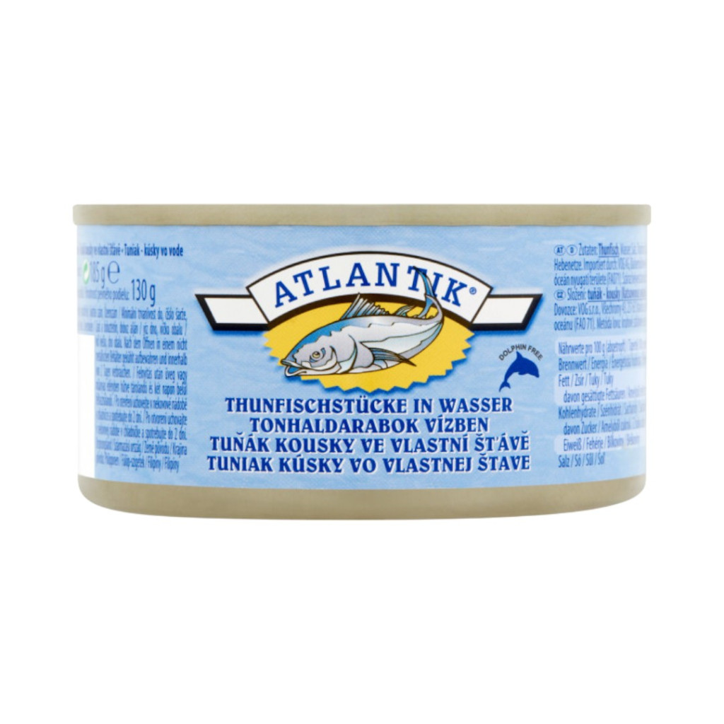 Bucăți de ton în apă 185g Atlantic