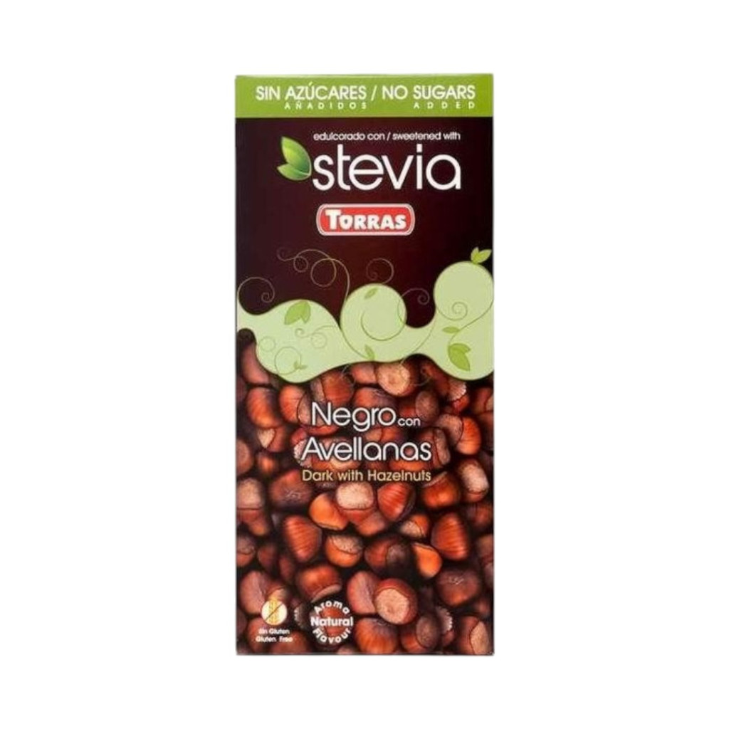 ČOKOLÁDA TORRAS SE ZAKOUSNUTÝMI OŘÍŠKY STEVIA 125 g