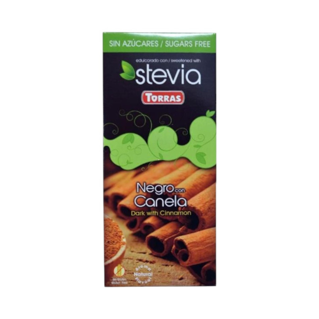 Hořká čokoláda bez cukru s ​​skořicí a bez lepku, 125 g