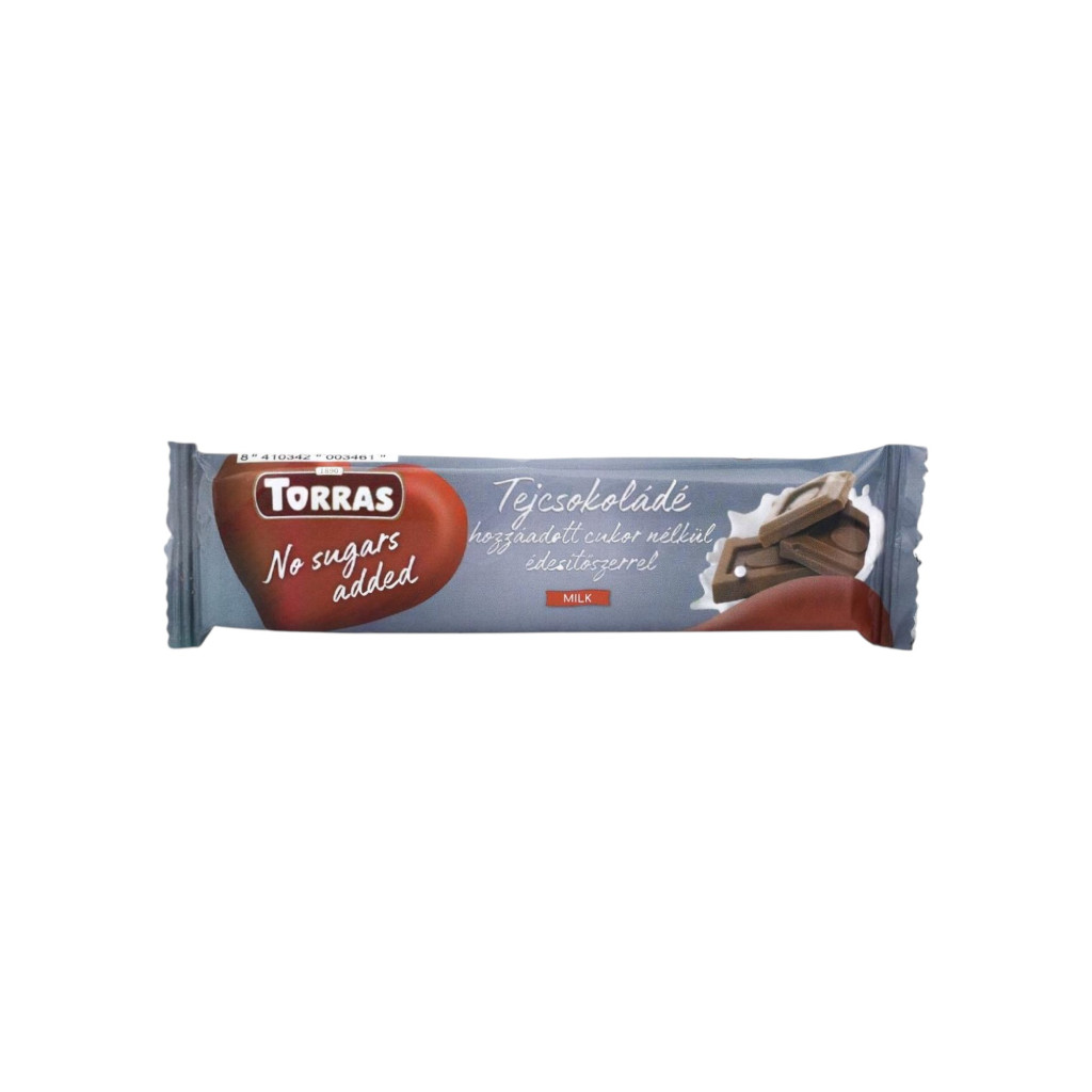 Torras gluténmentes tejcsokoládé hozzáadott cukor nélkül 30 g