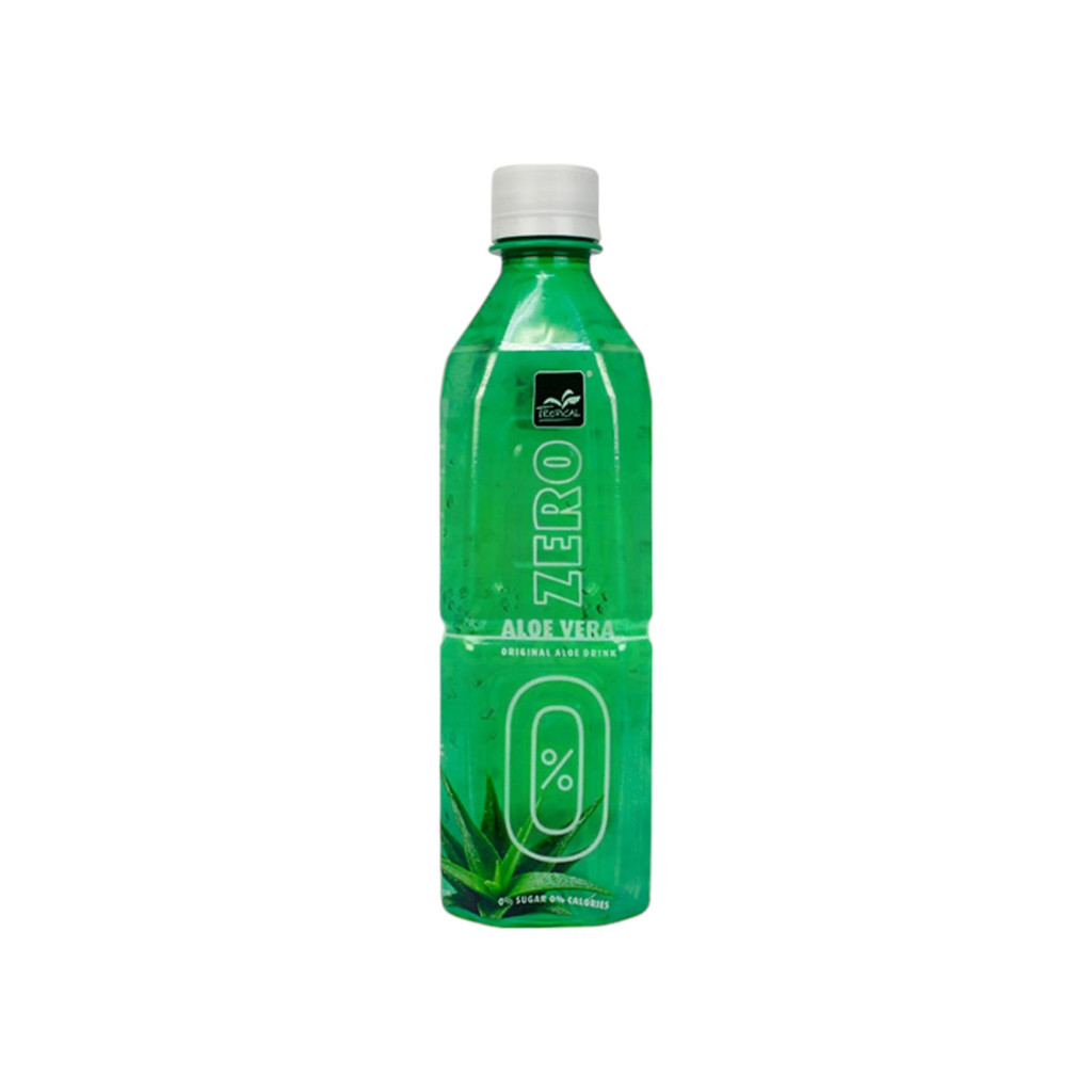 Băutură răcoritoare tropicală cu aloe vera, fără calorii și fără acid carbonic, 500 ml
