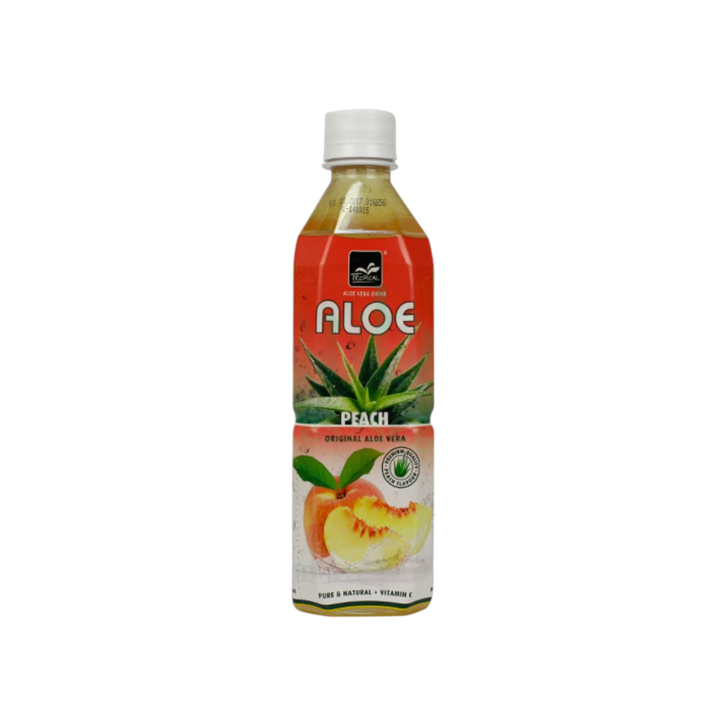 Tropický nápoj s aloe vera, broskvová příchuť, bez kyseliny, 500 ml
