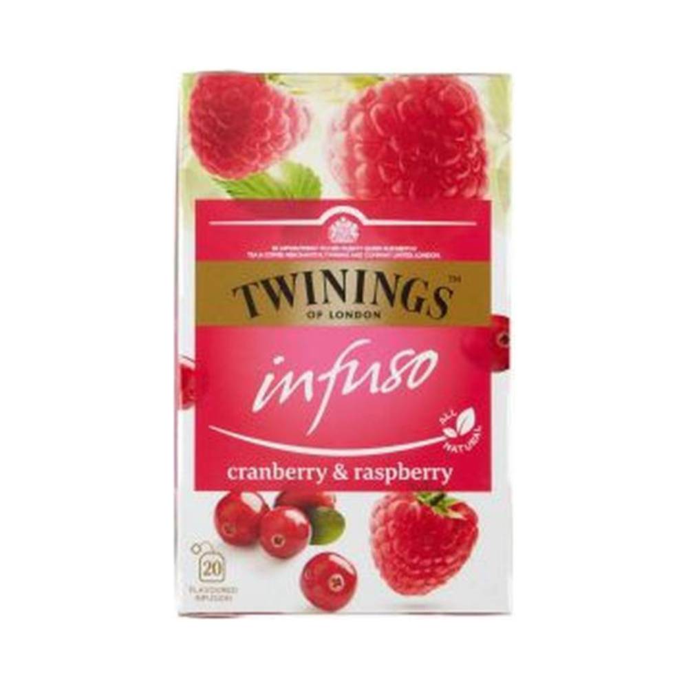 Herbata owocowa Twinings z żurawiną i maliną z czarnym bzu, 40 g
