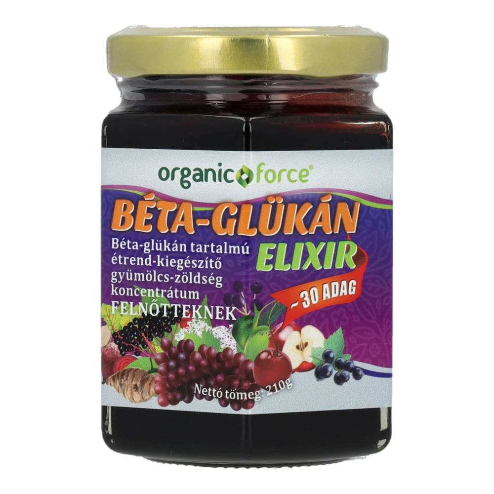 ÚJ ORGANIC F.BÉTA-GLÜKÁN ELIXÍR GYÜMÖLCS 210 g