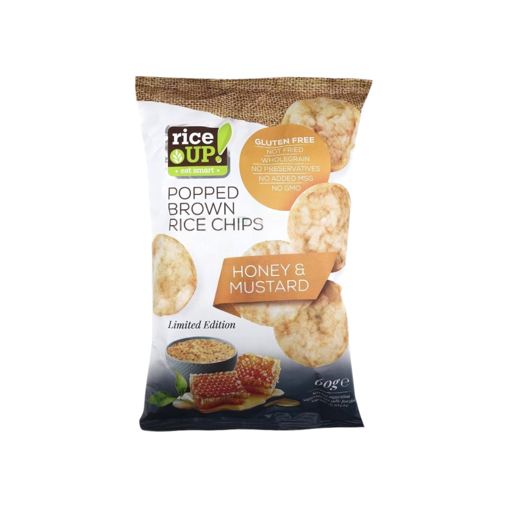 ÚJ RICE UP BARNARIZS CHIPS MÉZES-MUSTÁRO 60 g
