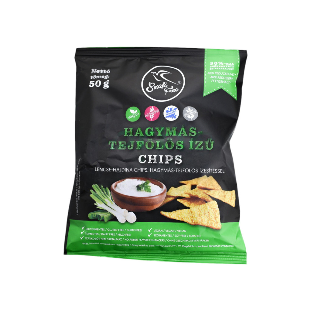 ÚJ SZAFI F.CHIPS HAGYMÁS-TEJFÖLÖS ÍZŰ 50 g
