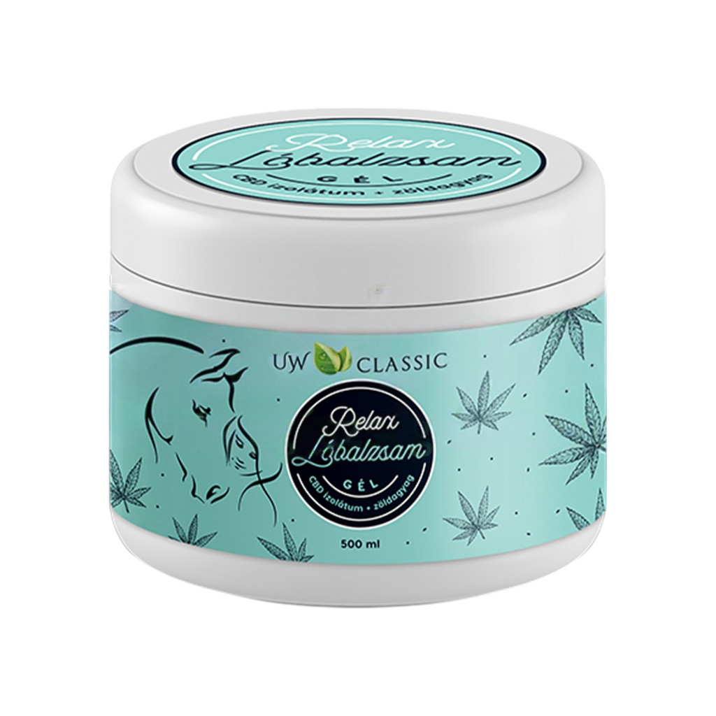 Uw classic lóbalzsam relax gél cbd-vel és zöldagyaggal 500 ml