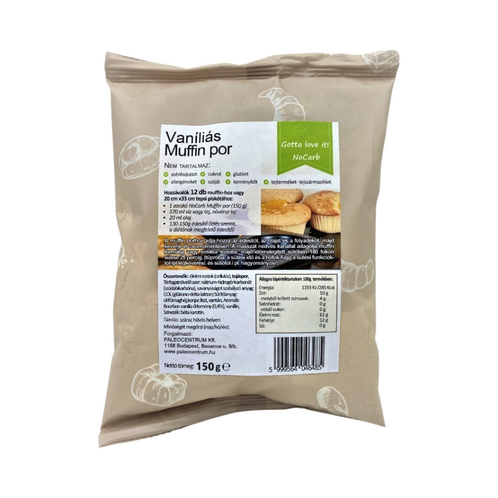 Vanilkový muffinový prášek 150g NoCarb Gotta love it!