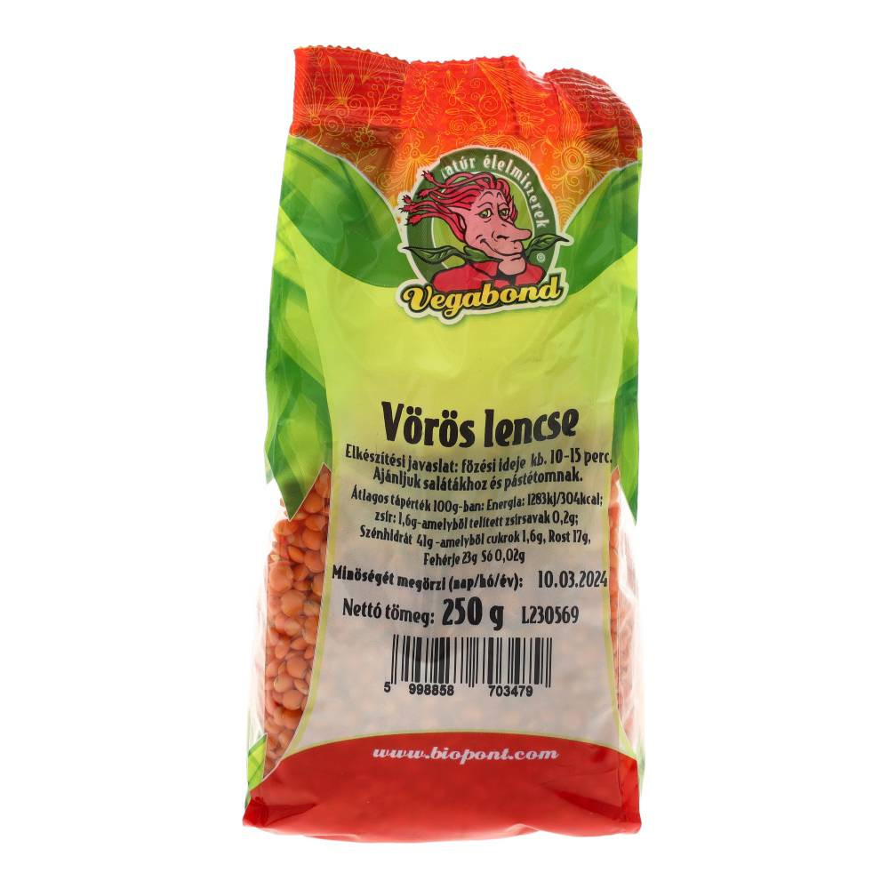 Vegabond czerwona soczewica 250 g
