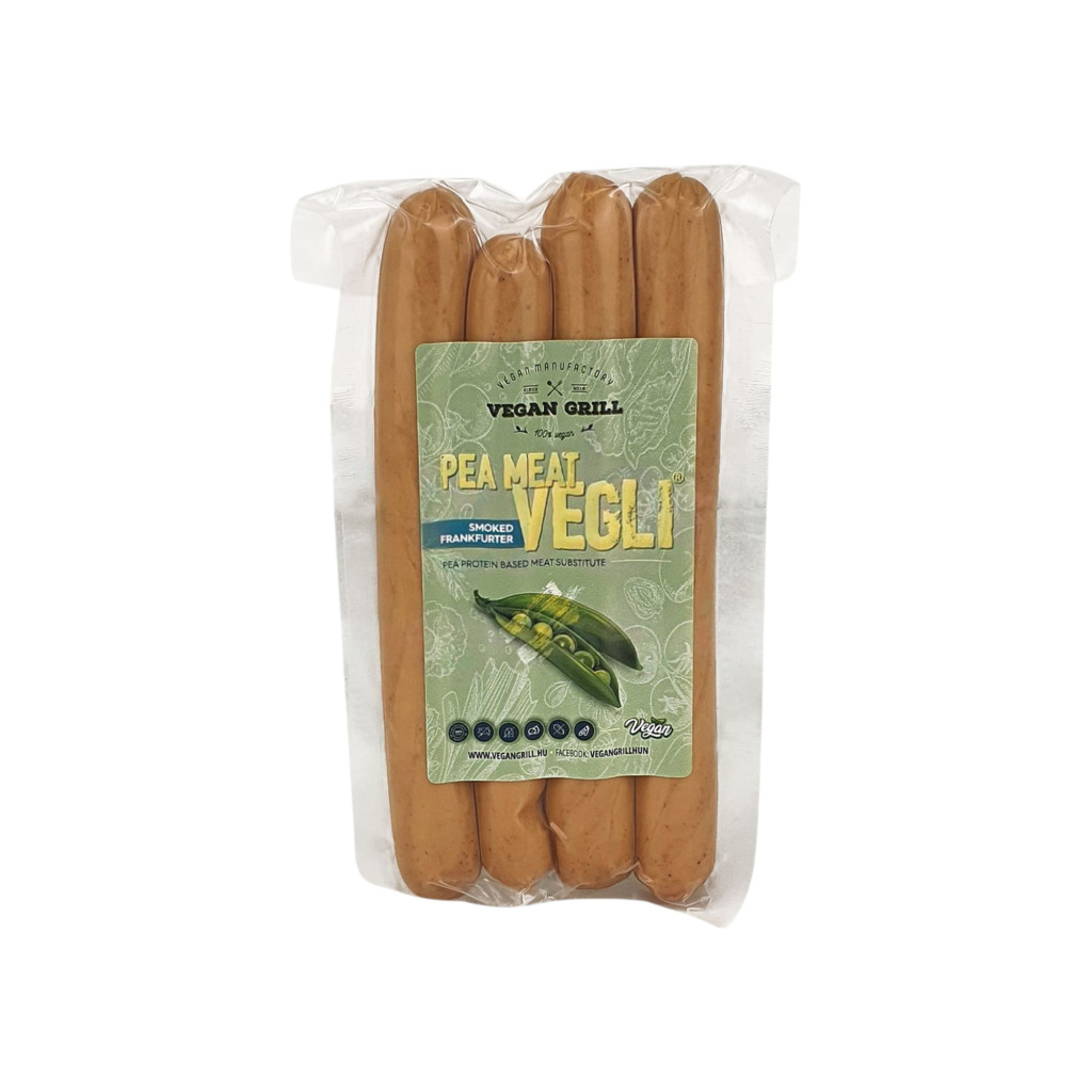 Vegan grill vegli borsófehérjéből füstölt frankfurter virsli helyettesítő 180 g