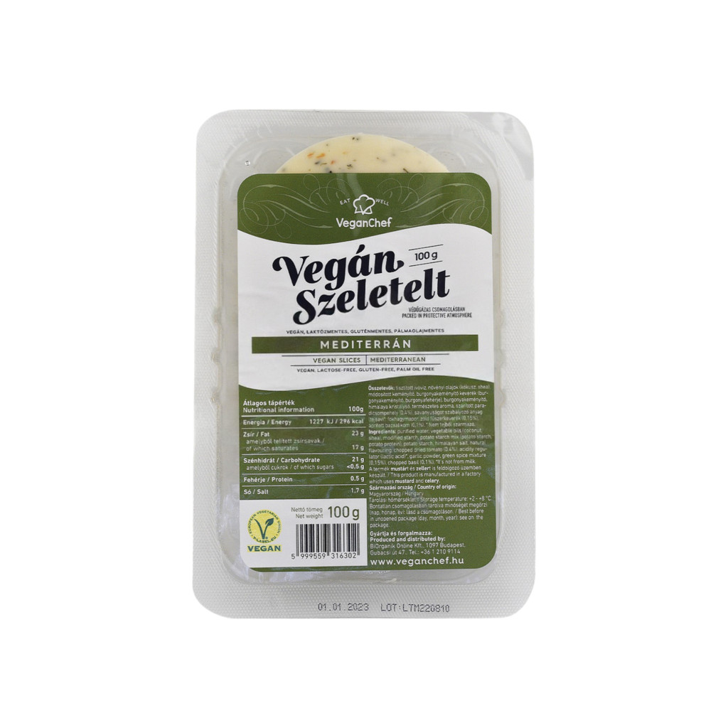 Veganchef vegán szeletelt mediterrán 100 g