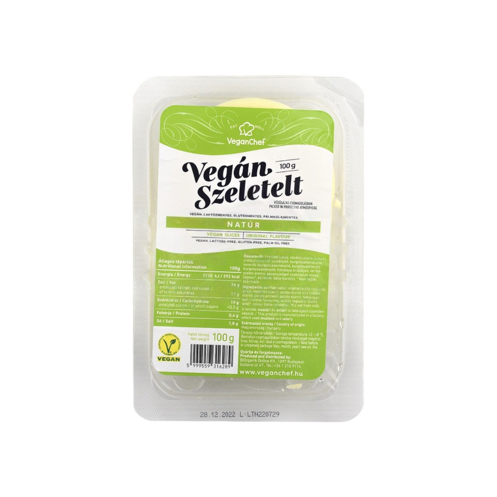 Veganchef vegán szeletelt natúr 100 g