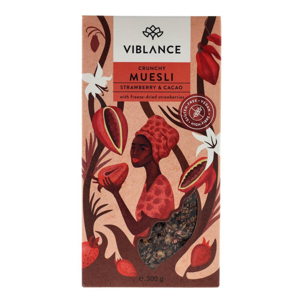 Viblance ropogós müzli eper&amp;kakaó 300 g