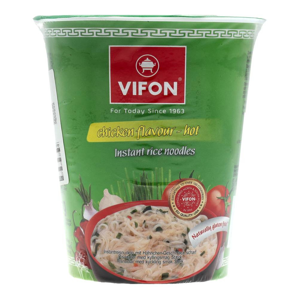 Vifon csirke ízesítésű gluténmentes rizstésztás leves (csípős) pohárban 60 g