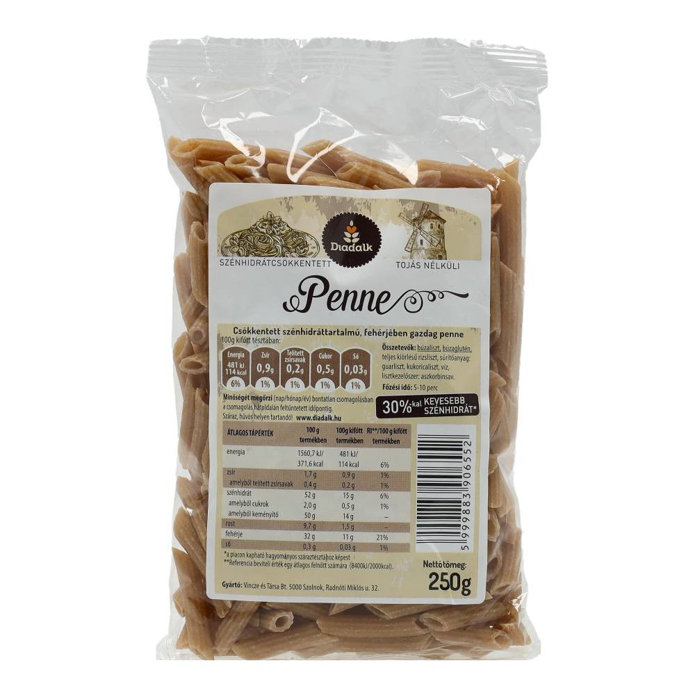 Vinczéné szénhidrátcsökkentett tészta penne 250 g