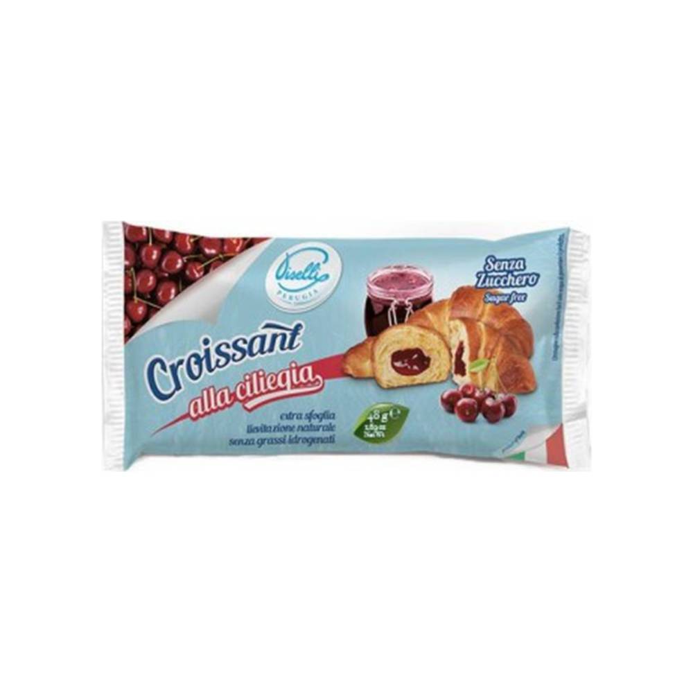Croissant Visellio s třešněmi bez přidaného cukru, sladidla 48 g