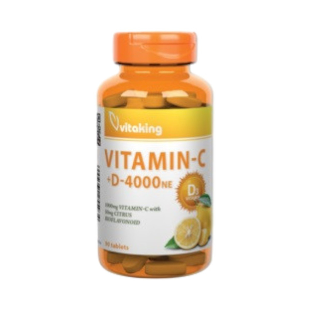 Vitamin C-1000 + D-4000NE von Vitaking, 90 Tabletten