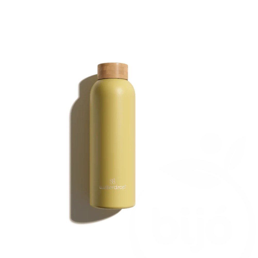 Waterdrop rozsdamentes acélkulacs sárga 600ml 1 db