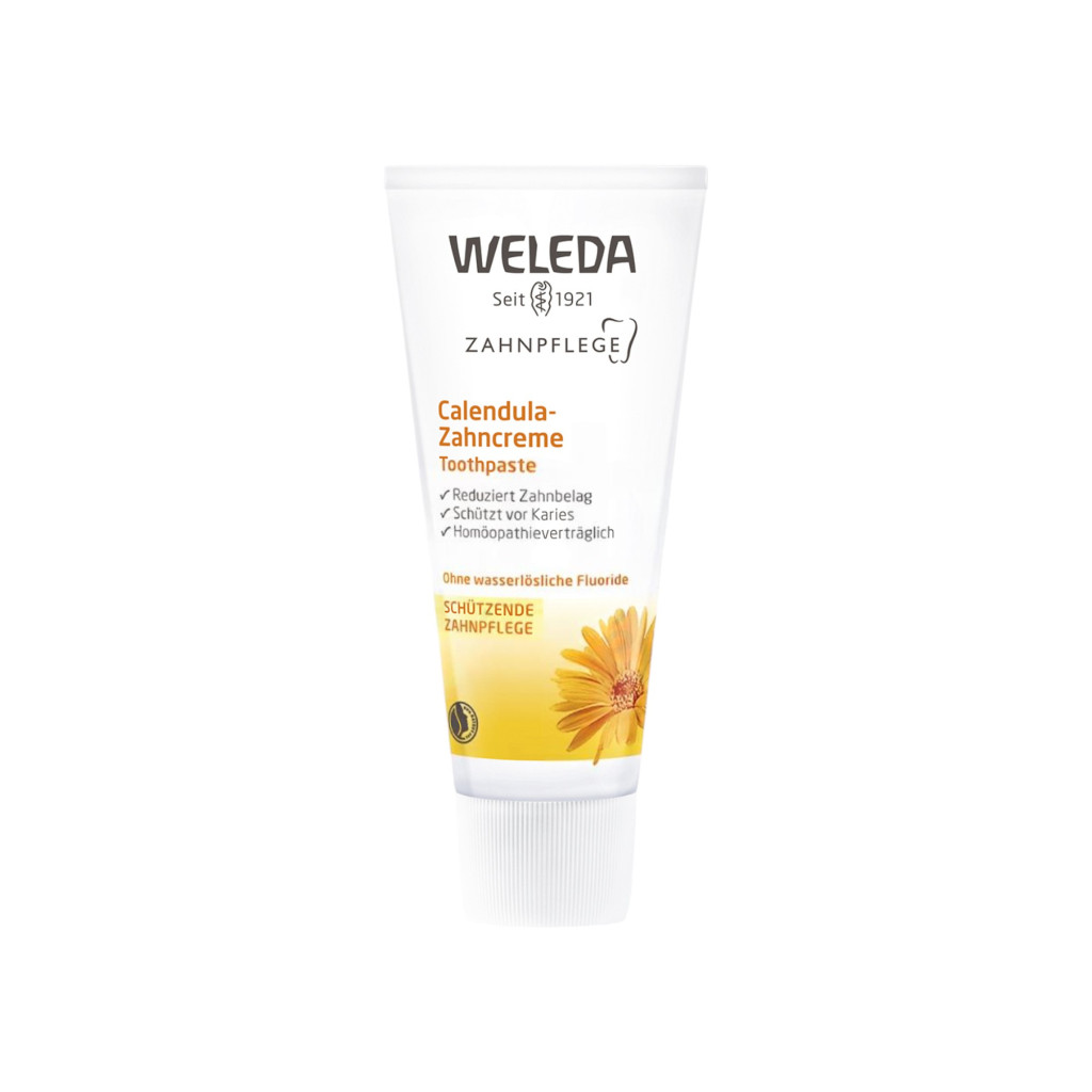 Pastă de dinți Weleda cu gălbenele, fără mentă, 75 ml