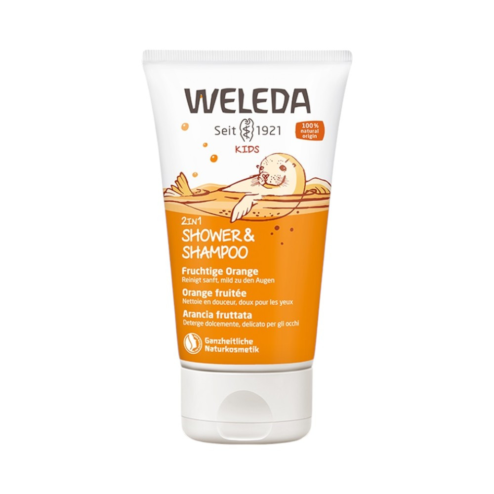 Weleda Kids 2w1 owocowy żel pod prysznic i szampon z pomarańczą 150 ml