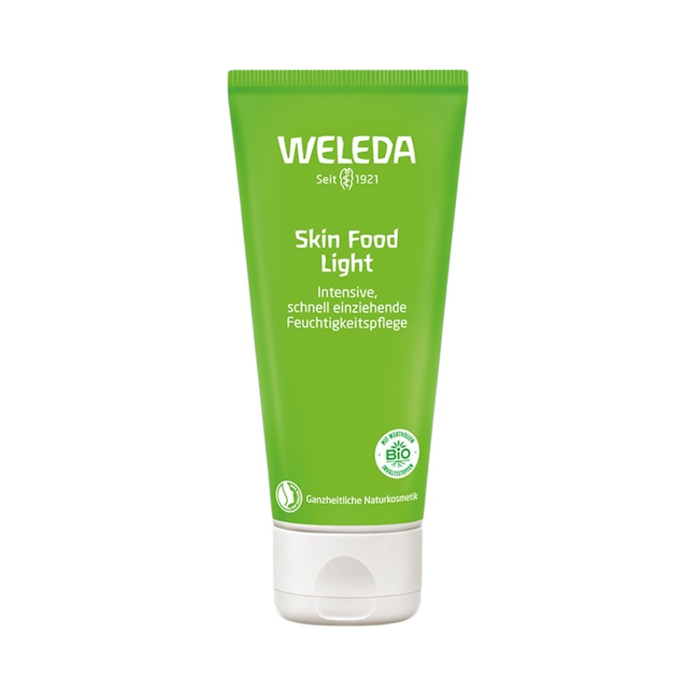 Weleda Skin Food Light je rychle vstřebatelný, intenzivně hydratační krém na obličej a tělo, pro suchou pleť.