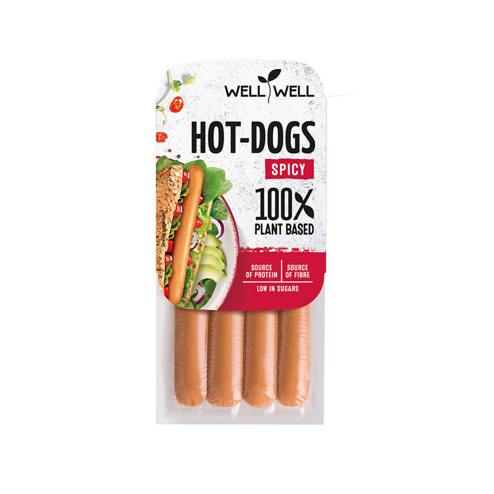 Well-Well vega szójás négyes virsli chilis 200 g