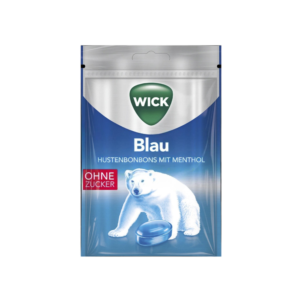 WICK BLAU MENTOLOS TOROKCUKORKA CUKORMENTES 72G