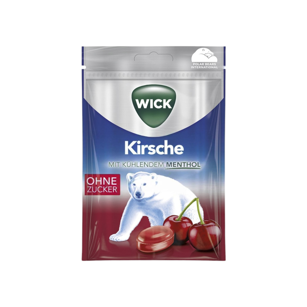 Wick cseresznye és eukaliptusz ízű torokcukorka cukormentes 72 g
