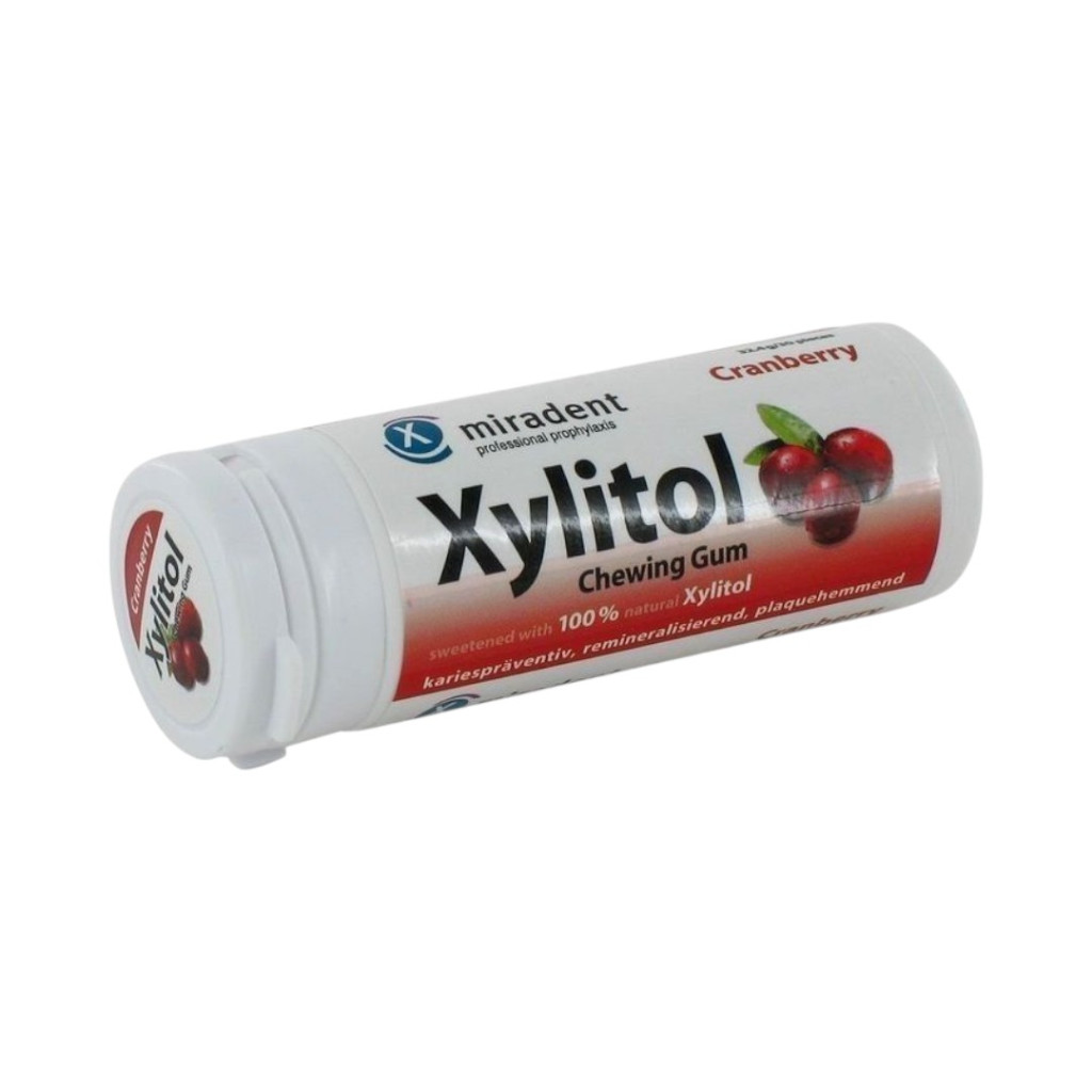 Guma de mestecat cu xylitol, afine rosii, 30 g