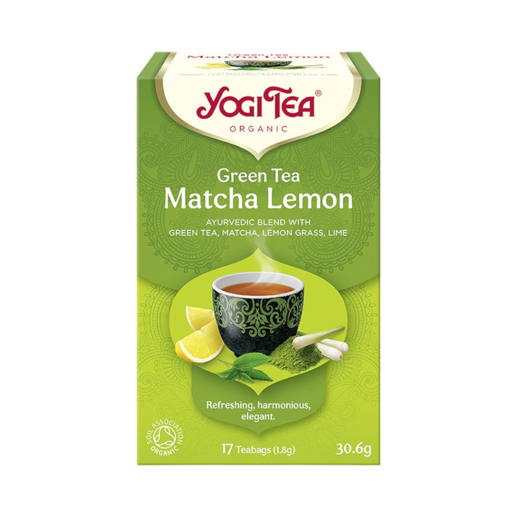 Ceai bio Yogi cu matcha verde și lămâie 17x1,8g 30 g