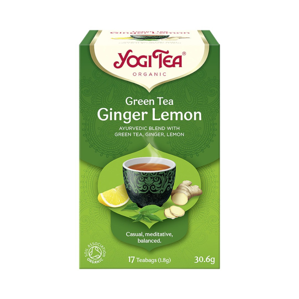 Yogi bio čaj zelený čaj s korením a citrónom 31 g