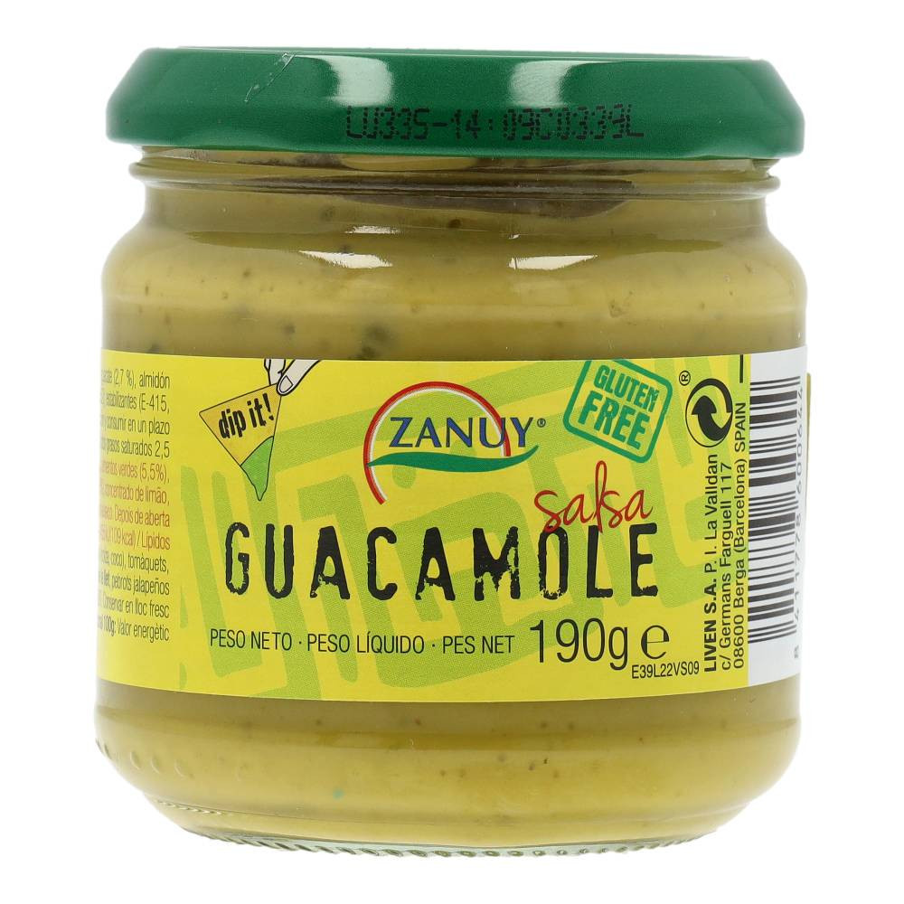 Zanuy guacamole avokádószósz gluténmentes 190 g