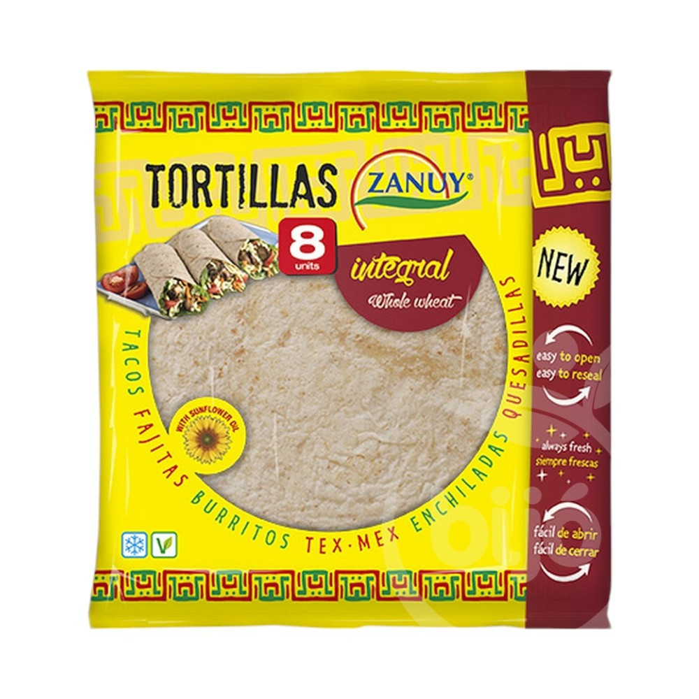 Zanuy whole wheat wheat tortilla, 20 cm, 320 g