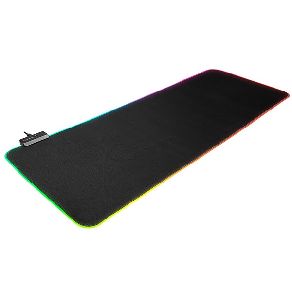 Rampage egérpad - mp-22 (300*800*3mm; fekete, rgb led)