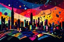 Cosmic Symphony Over Metropolis