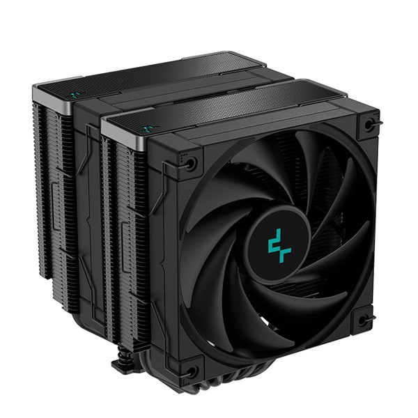 Deepcool cpu cooler - ak620 zero dark (28 db; max, 117,21 m3/h; 4pin csatlakozó, 6 db heatpipe, 2x12cm, pwm)
