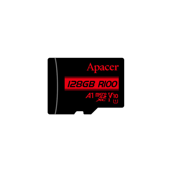 Apacer microsd kártya - 128gb microsdxc uhs-i class10 v10 a1 (r/w: 100/10 mb/s) + adapter
