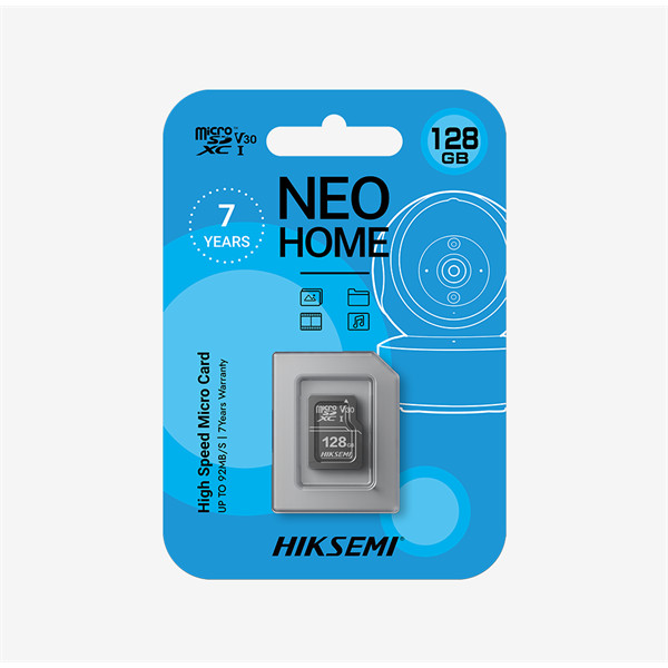 Hikvision hiksemi microsd kártya - neo home 128gb microsdxc™, class 10 and uhs-i, 3d nand (adapter nélkül)