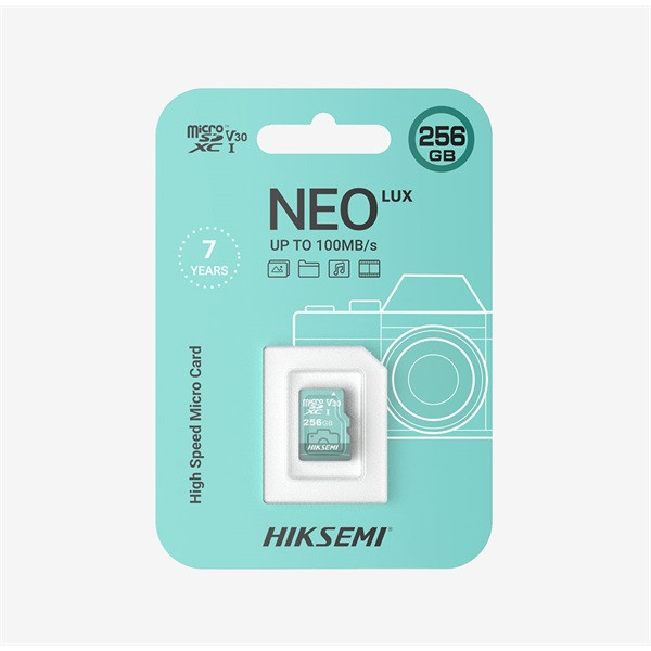 Hikvision hiksemi microsd kártya - neo lux 64gb microsdxc™, class 10 and uhs-i, tlc (r/w: 100 / 70mb, v30)