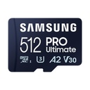 Samsung microsd kártya - 512gb mb-my512sb/ww (pro ultimate kártyaolvasóval, class10, r200/w130, 512gb)