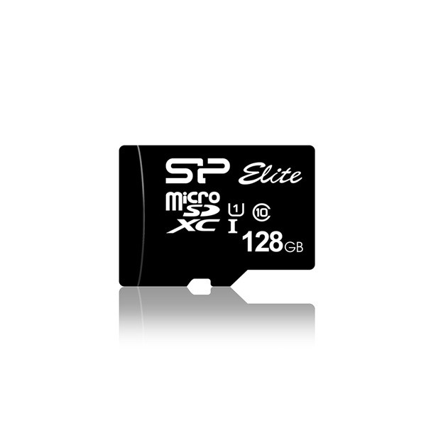 Silicon power microsd kártya - 128gb microsdxc elite uhs-1 u1 + adapter