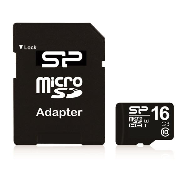 Silicon power microsd kártya - 16gb microsdhc class10 + adapter