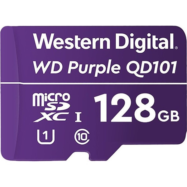 Western digital microsd kártya - 128gb (microsdhc™, sda 6.0, 24/7 működtetés, purple)