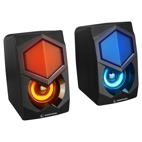 Rampage hangszóró 2.0 - rms-n29 (2x3w, rgb, hangerőszabályzó; usb)