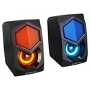 Rampage hangszóró 2.0 - rms-n29 (2x3w, rgb, hangerőszabályzó; usb)