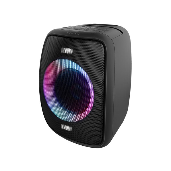 Vertux hangszóró - troop (60w, btv5.1, 5200mah, ipx4, 3,5mm port, rgb led, fekete)