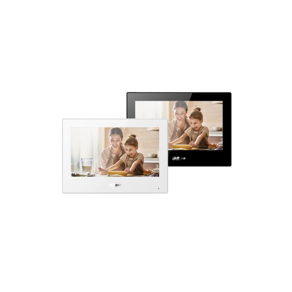 Dahua ip video kaputelefon - vth5321gw-w (beltéri egység, 7" touch screen, 2 ajtó vezérlés, sd, i/o, poe, wifi, fehér)