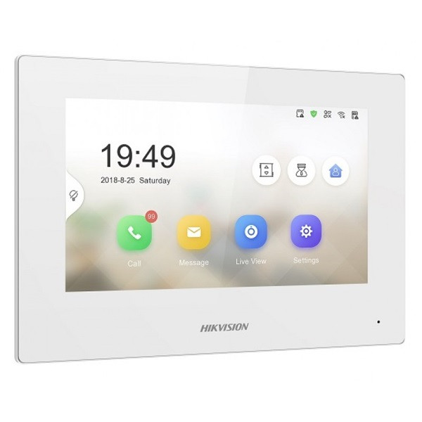 Hikvision ip kaputelefon - ds-kh6320-wte1-w (beltéri egység, 7" touch screen, wifi, poe)