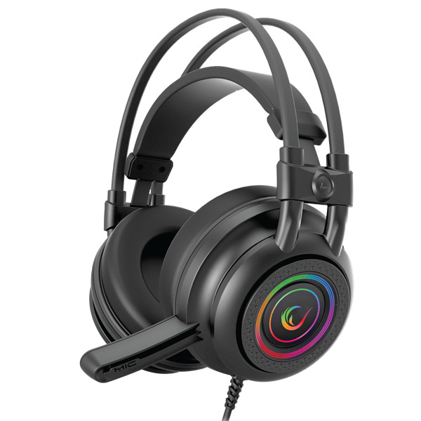 Rampage fejhallgató - rm-k2 x-quadro rgb (7.1, mikrofon, usb, hangerőszabályzó, nagy-párnás, 2.2m kábel, fekete)